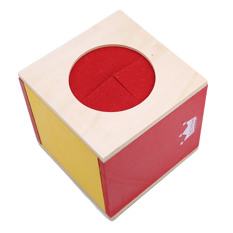 Милый красочный кубик глухая коробка Детские игрушки-головоломки ручные игрушки для озарения мозга сенсорные догадки деревянные игрушки для детей