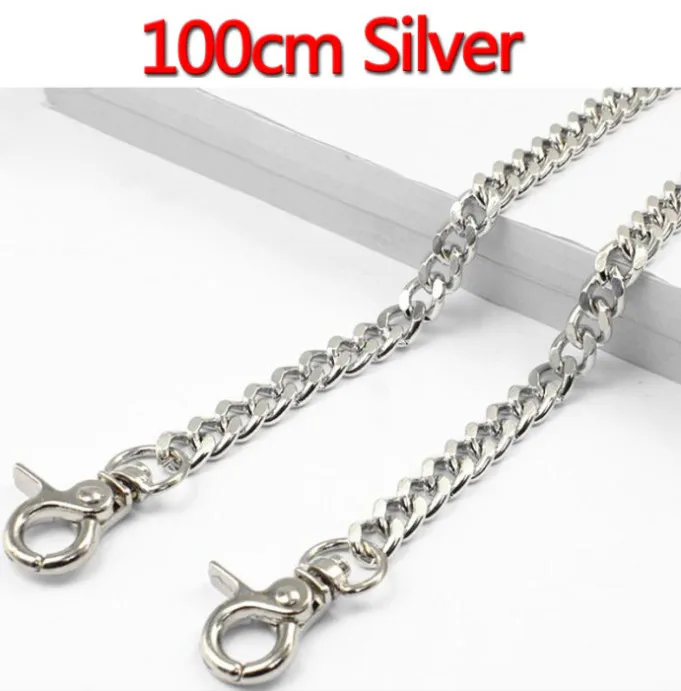 ex silver Light 120 см DIY 40-140 см цвета: золотистый, серебристый пистолет черный 7 мм Металл Замена кошелек цепи сумка ремни для небольших Сумки - Цвет: ex silver