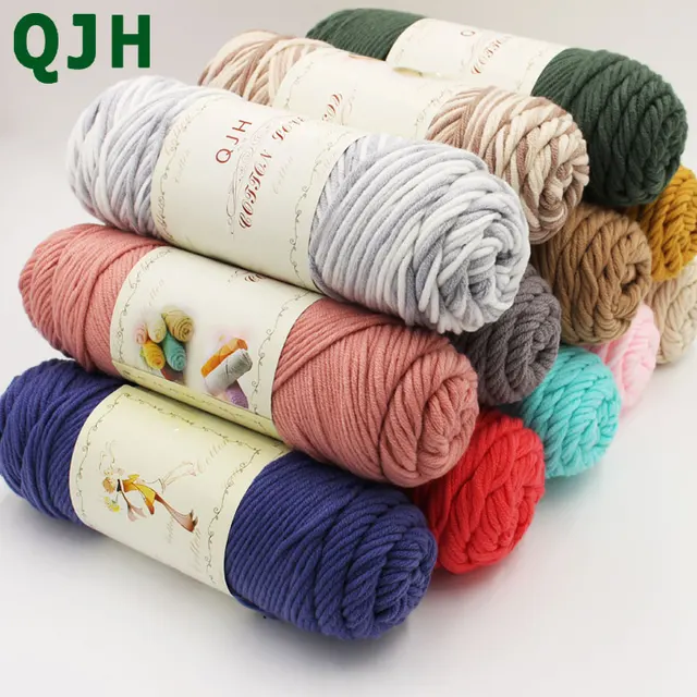 wholesale 500g/lot Natural soft Silk Milk Cotton Yarn Thick Yarn For