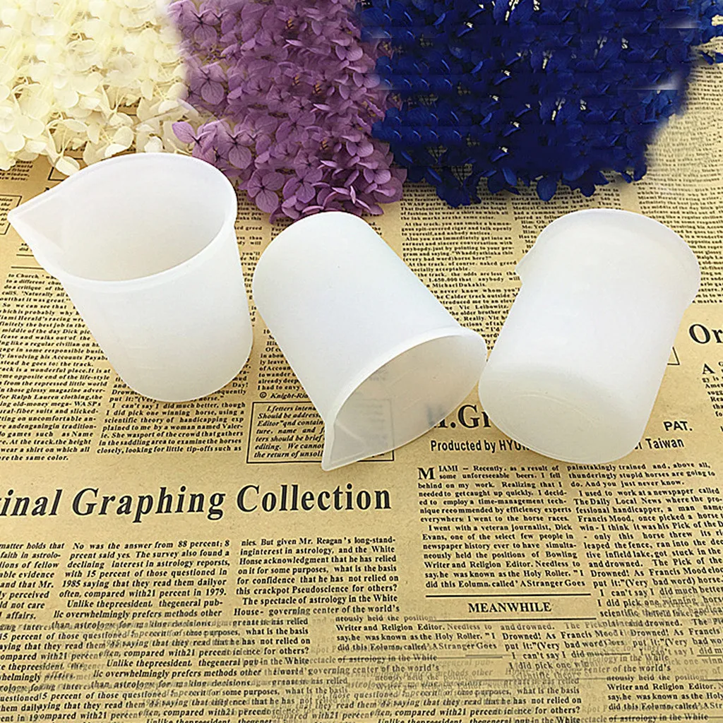 

5pcs 100ML Silicone Mold Cup Measuring Cup Dispenser DIY Epoxy Resin Jewelry Making Tool Handmade Craft Moulds Tools Accessories