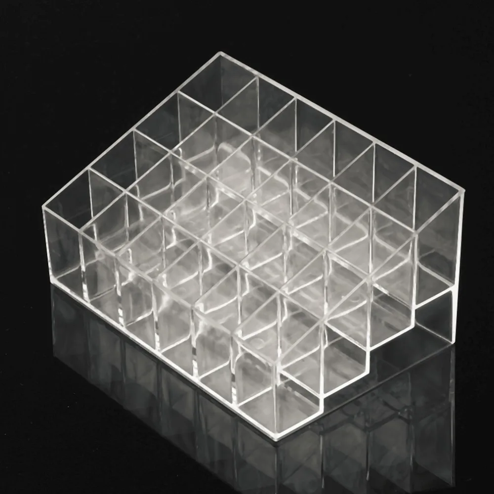 24 Grids Trapezoid Clear Makeup Cosmetic Organizer Storage Lipstick Holder Case Stand Tool Kit Transparent Drop Shipping 24 Grids Trapezoid Clear Makeup Cosmetic Organizer Storage Lipstick Holder Case Stand Tool Kit Transparent Drop Shipping