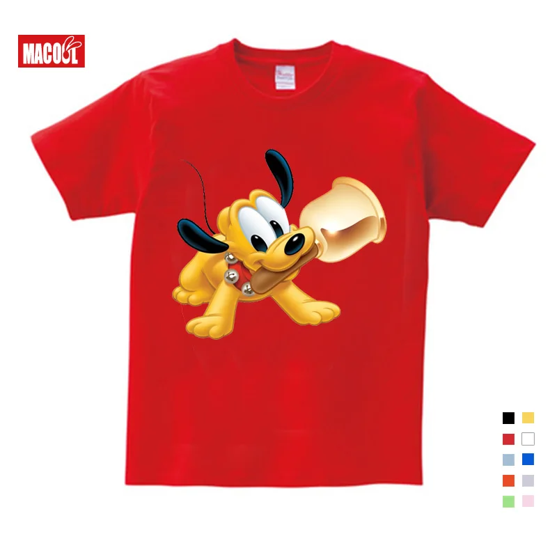 

T Shirt Summer Cartoon Children Tops Funny Animals Donald Mouse Duck Goofy Dog T Shirt Kids Clothes Girls 8 To 12