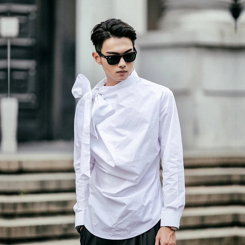 2022 Large bow tie casual shirt for men 