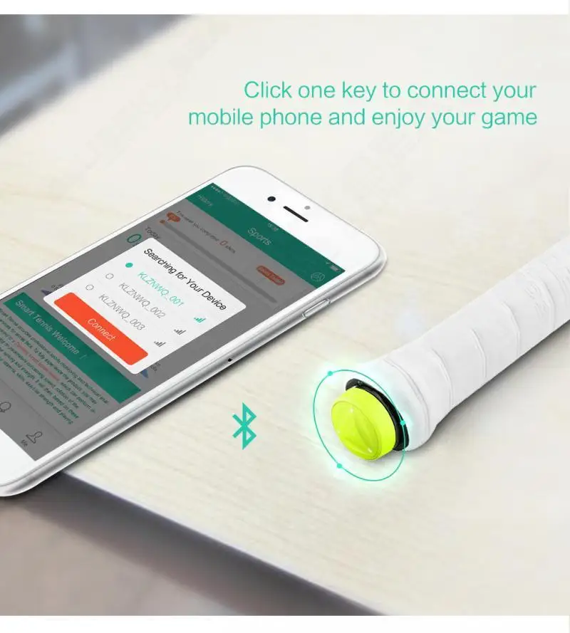 Free shipping!Coollang XiaoYu Smart Tennis Tracker Sensor Training Aid Swing Act