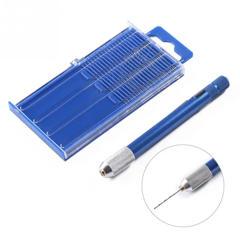 

Portable Mini Drill Drilling Tool Durable Micro Model With 20pcs Trist Drill Bits