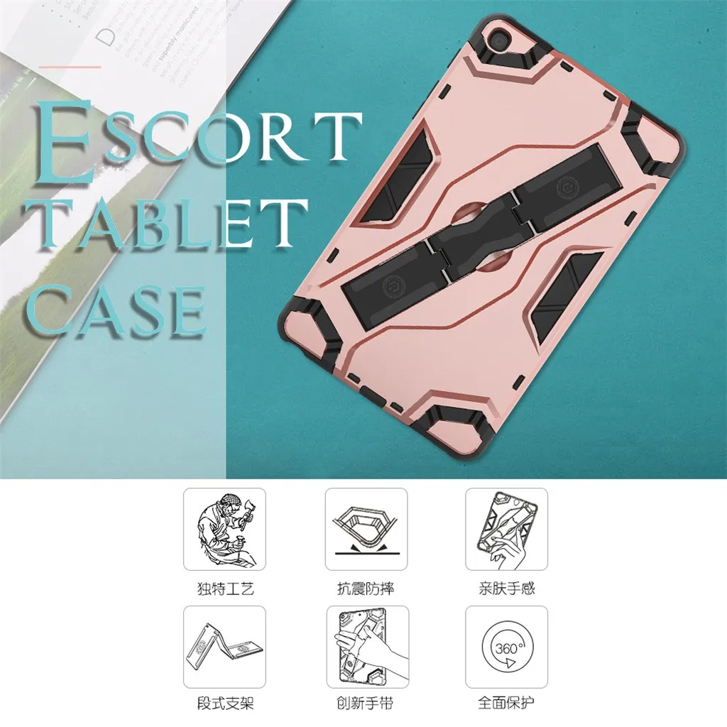 For Samsung Galaxy Tab A SM-P200/P205 8.0 Tablet Case Slim Cover Kickstand Handheld 360 degree collision avoidance