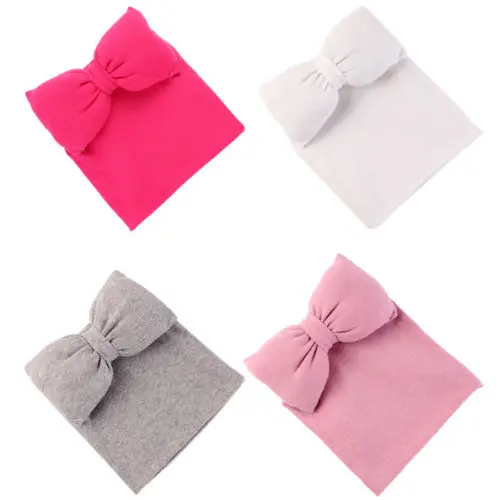 

New Winter Baby Beanie Hats Big Bowknot Caps Warm Cute Kids Boys Girls White Gray Pink Knitted Hat Accessories