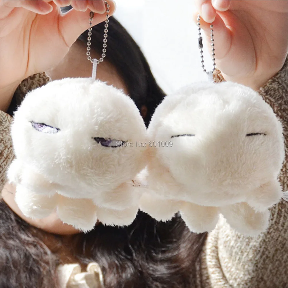 10/лот 5 &quotMorose Mononokean Hanae Ashiya Moja Косплей белый мягкий кулон плюшевый брелок Мягкая