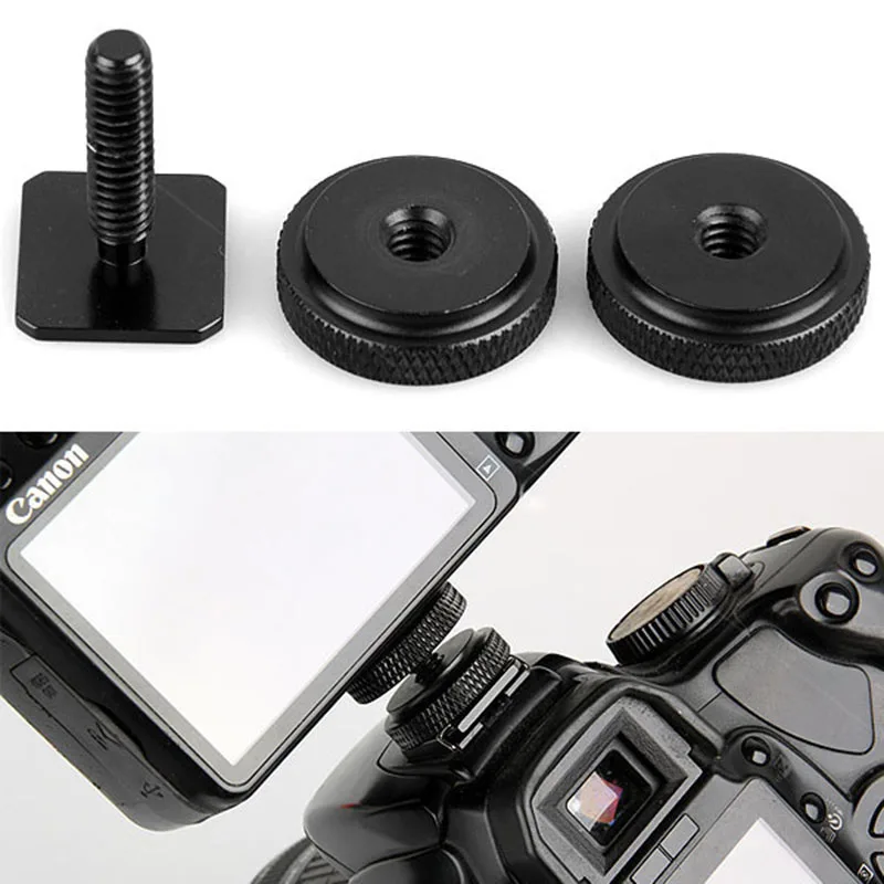 1 4 Tripod Mount Screw with Double Layer to Flash Hot Shoe Adapter Holder Mount Photo Studio Accessories (3)