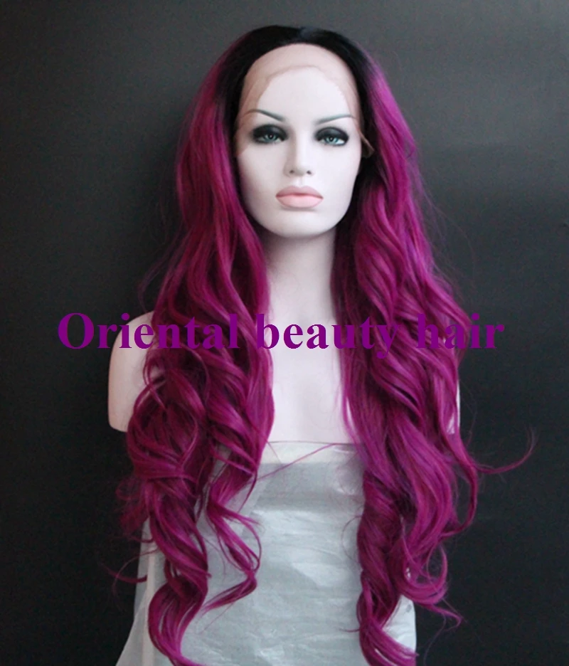 Free Shipping top quality heat resistant hair cheap long two tone ombre