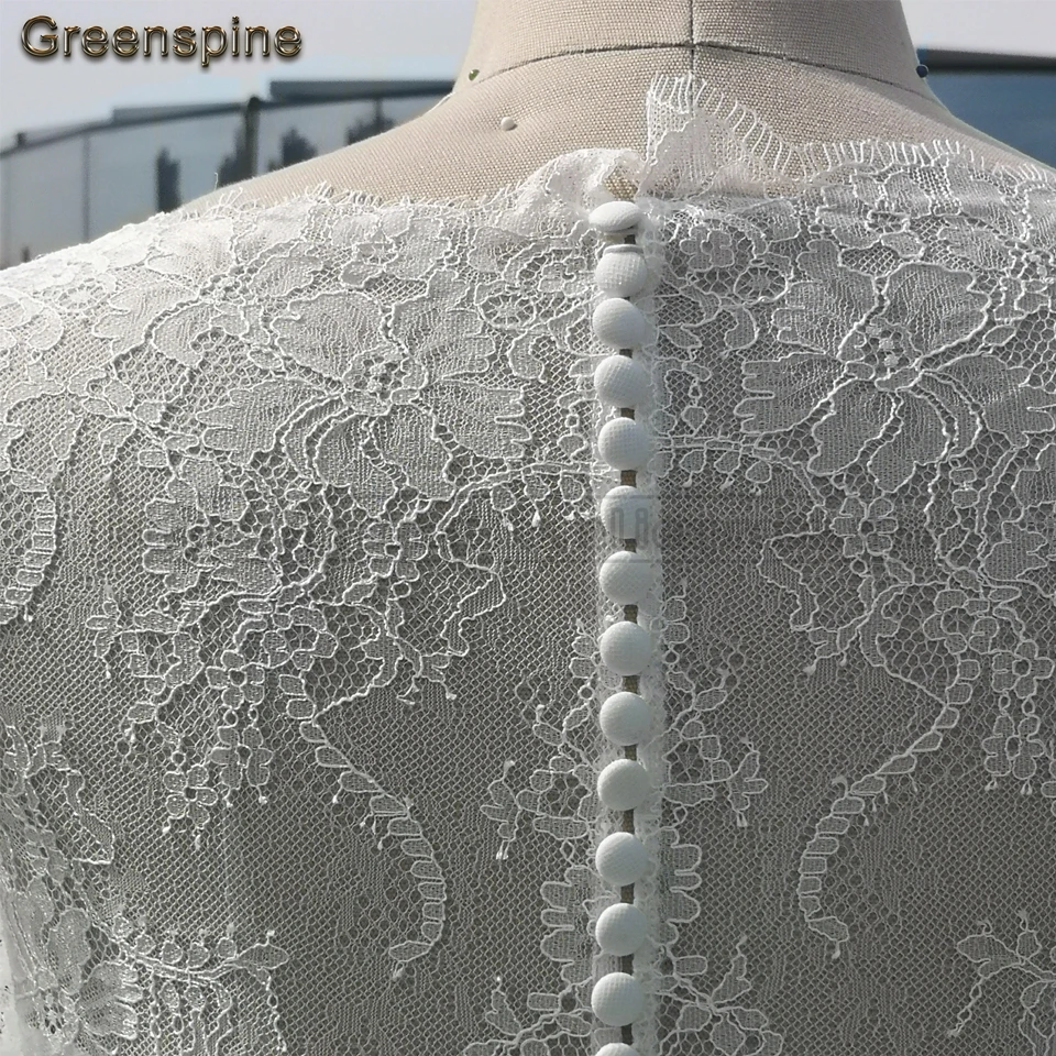 Свадебные платья Greenspine китайское винтажное кружевное платье с рукавами 3/4