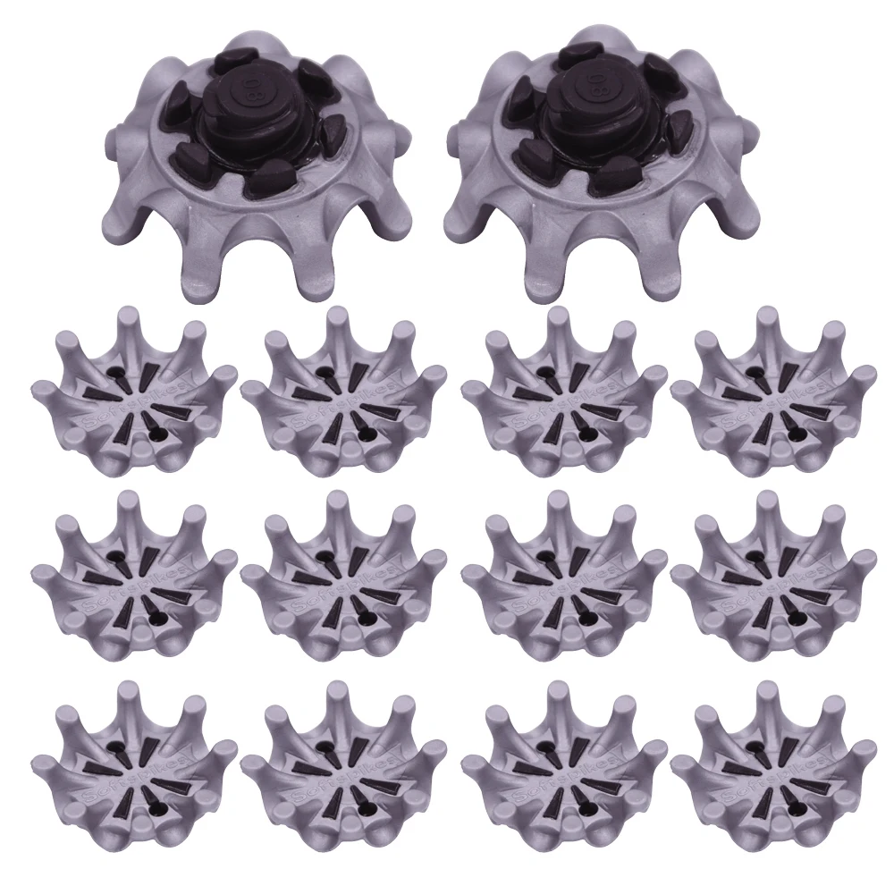 

14pcs Golf Shoes Soft Spikes Pins 1/4 Turn Fast Twist Shoe Spikes Replacement Set Golf Training Aids