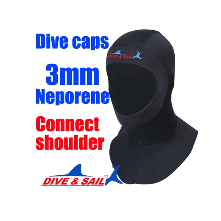 Brand 3mm Neoprene Scuba diving cap Equipment With shoulder Snorkeling