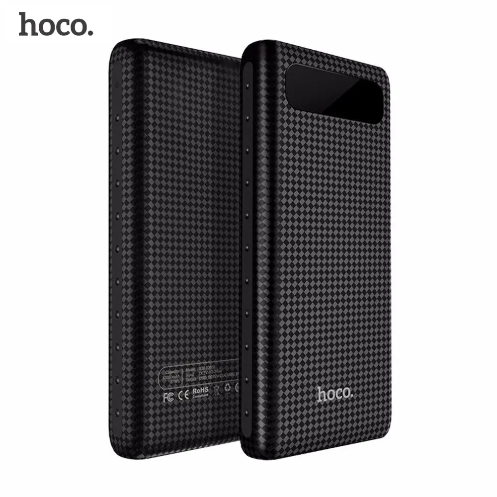 HOCO 20000mAh Dual USB power Bank 18650 портативный внешний аккумулятор Универсальное зарядное устройство для мобильного телефона power Bank 10000mAh для телефонов