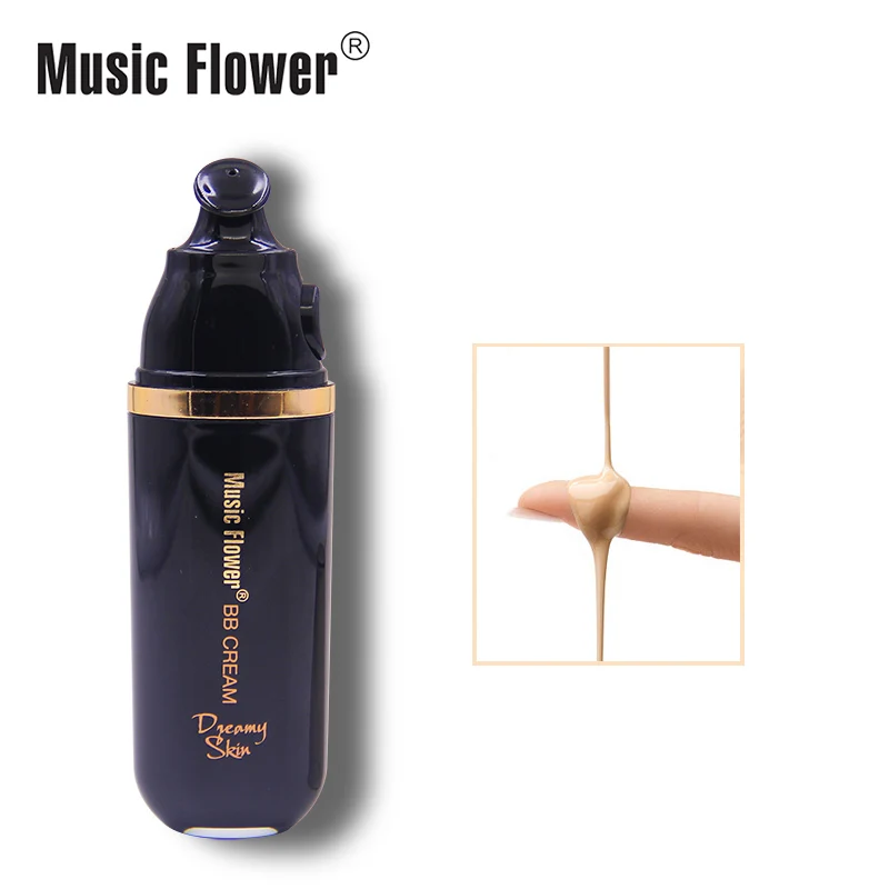 Music Flower 3 цвета натурального уход за кожей лица BB крем для лица, макияж, основа, кремовая основа контроль выработки кожного жира, Длительное Действие, база под макияж полное покрытие