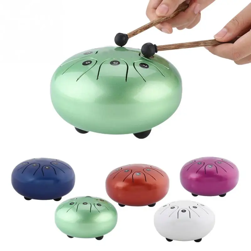 5.5 inch Steel Tongue Drum Mini 8 Tone Hand Pan Drum Tank Hang Drum