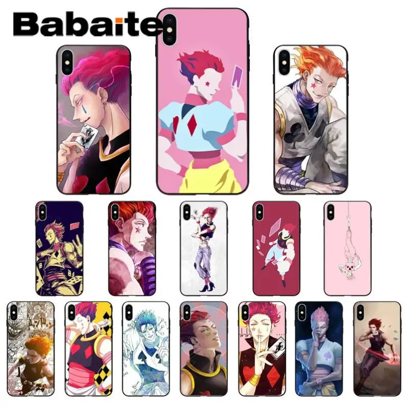 

for iphone 11pro max Phone Case cover Shell for iPhone 5 5Sx 6 7plus 8Plus Hisoka Hunter Anime for iphone X XS MAX XR case