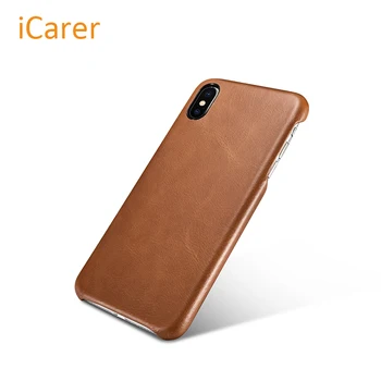 

Original Icarer Genuine Real Leather Fitted Case Cover For iPhone XS MAX 6.5 INCH Full Edge Closed Original Phone Cases Bags