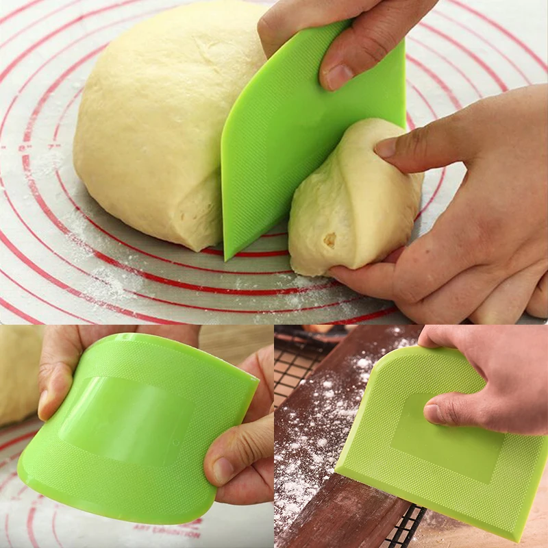 Пластиковая крем гладкая лопатка для приготовления торта тесто скребок для резки выпечки Кондитерские инструменты кухонный нож для масла DIY крем скребок инструмент для выпечки