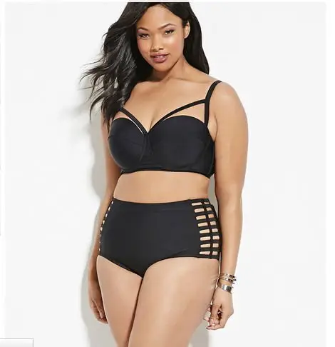 High Waist Swimsuit 2017 Plus Size Swimwear Women Bikinis Bandeau Push Up Bikini Set Bathing Suits Swim Wear Black plus-size-black-swimsuit : image High Waist Swimsuit 2017 Plus Size Swimwear Women Bikinis Bandeau Push Up Bikini Set Bathing Suits Swim Wear Black plus-size-black-swimsuit