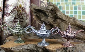 

20pcs Fairy Tale Magic Lamp Thurible Vintage Censer Metal Aroma Burner Incense Burner Free Shipping wen6782