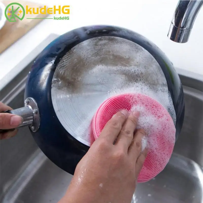 

Magic Silicone Dish Bowl Cleaning Brush Multifunction Scouring Pad Pot Pan Wash Brushes Kitchen Cleaner Washing Tool H3615