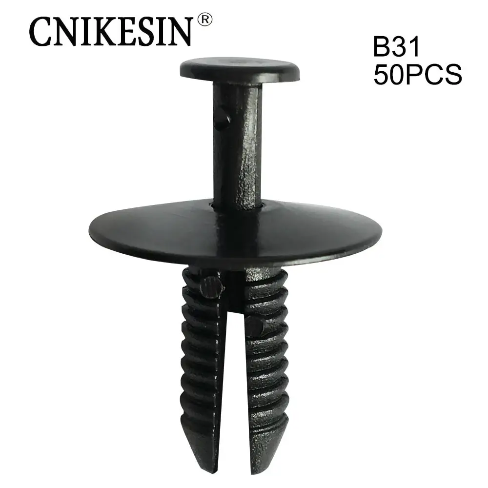 

CNIKESIN B31 50PCS 6.8mm Hole Car Push Type Shield Retainers Clips Fastener Auto Bumper Plastic Rivets for BMW 3 5 7 Series