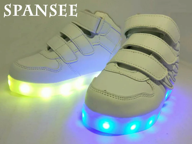 Size 25-37 Children LED Shoes Baskets Boys Girls Glowing Luminous Sneakers with Light Sole Kids Light Up Sneakers LED Slippers