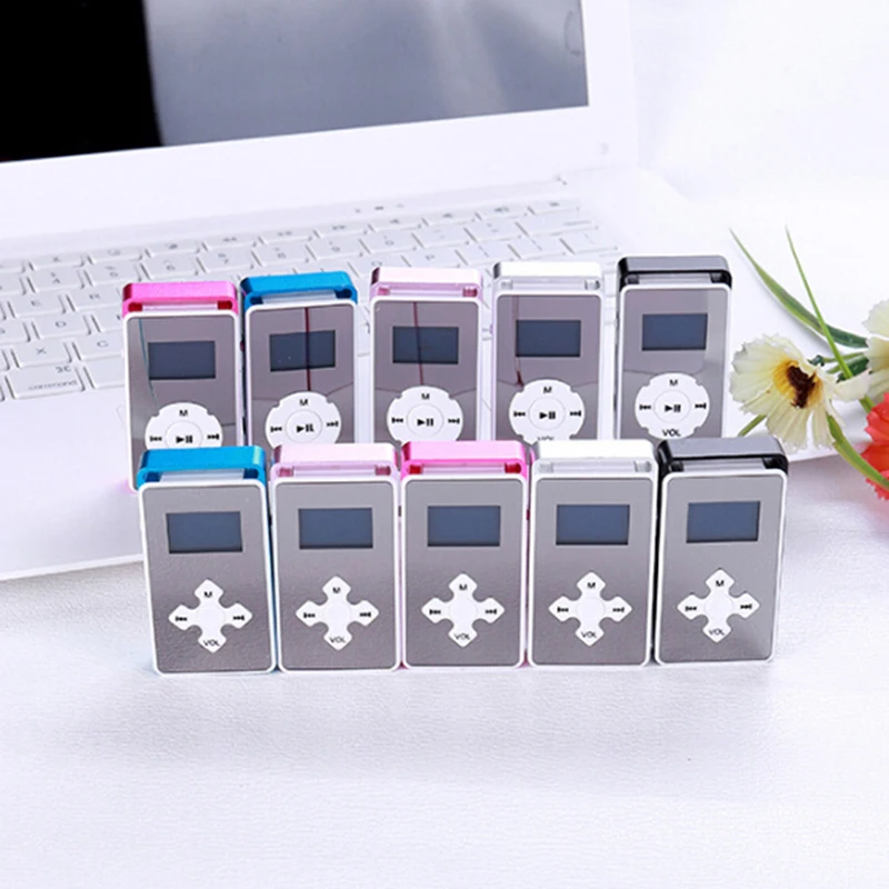

1Pcs portable mirror USB MP3 music player LCD screen Mp3 music player walkman