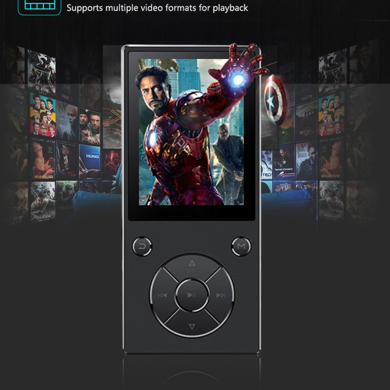Mp3 плеер с Bluetooth 16 ГБ цветной экран 2 4 дюйма металлические музыкальные