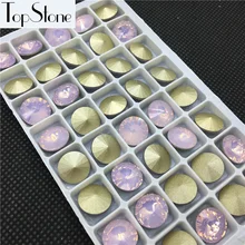 Cristal de verre Rivoli K9 couleurs opale 8mm,10mm,12mm,14mm,16mm, pierre fantaisie à dos pointu, bijoux ronds