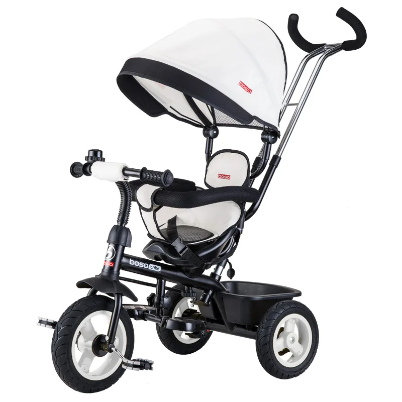 Fashion baby bicycle rubber wheel steel frame light children tricycle