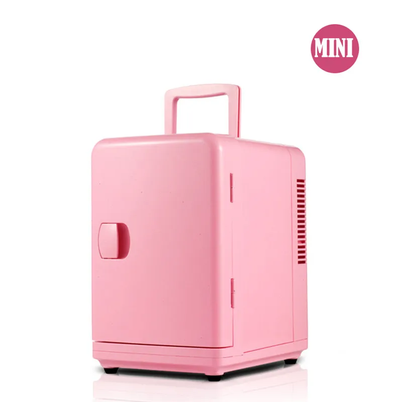 6L Mini Car Fridge Multi-function 12V Travel Refrigerator Cooler Warmer Portable Electric Icebox Cooler Box Freezer - Название цвета: Pink