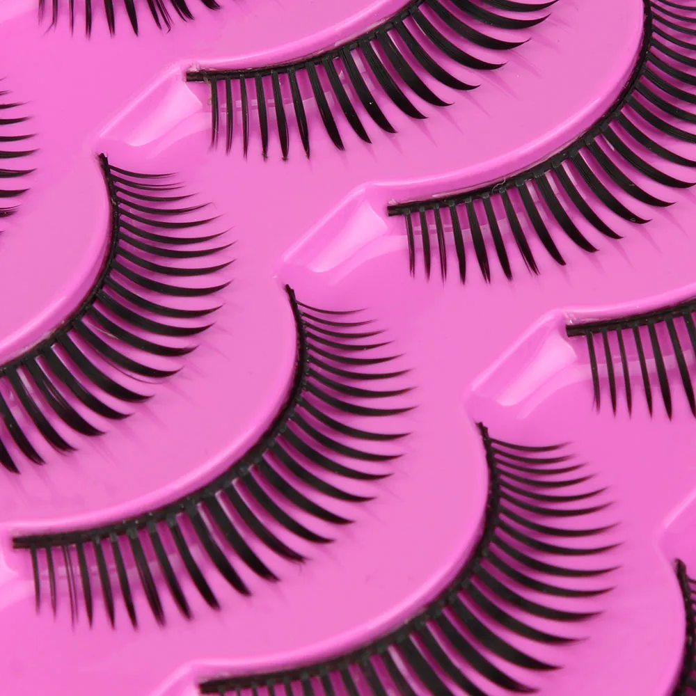 

Big sale! 5 Pair Fashion Natural Handmade Long False Black Eyelashes Makeup magnetic eyelashes natural hair maquiagem 50*