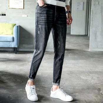 

CO spring of 2019 the new men's cultivate one's morality show thin black jeans trousers