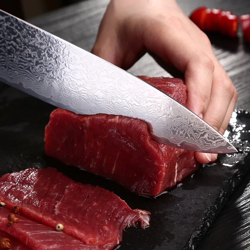 New Arrival 2019 XYj 8 inch Chef Kitchen Damascus Cooking Knife AUS-10 Damasus Steel G10 Handle Kitchen Knives Accessories Tool