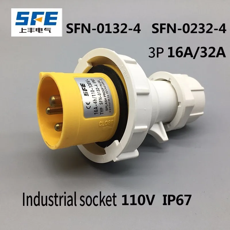 

On Waterproofing Type Industry Plug Sfn -0132 -4 16a Sfn -0232 -4 32a Three Core Plug Ip67
