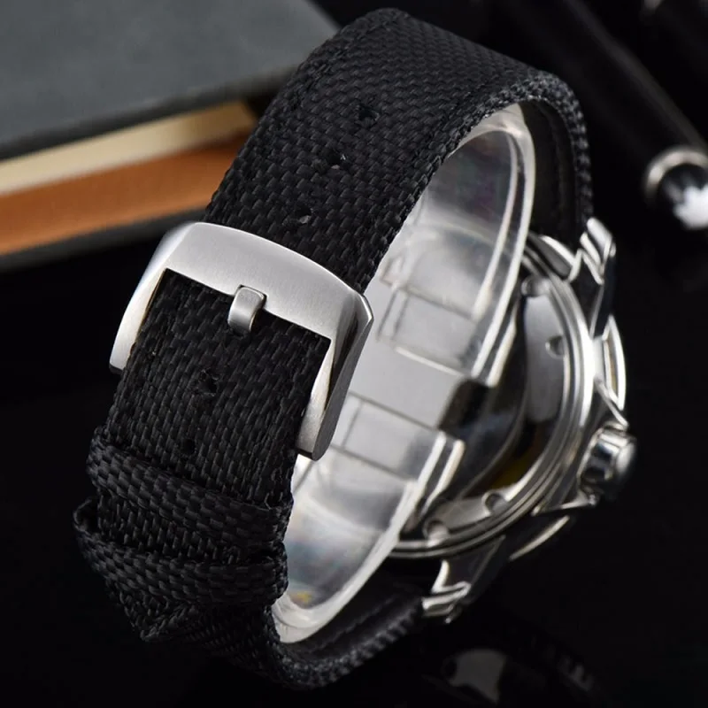 Роскошный топ бренд 45 мм спортивный дизайн часы Механические супер светящиеся водонепроницаемые руки Автоматический самоветер винтажные мужские часы 01