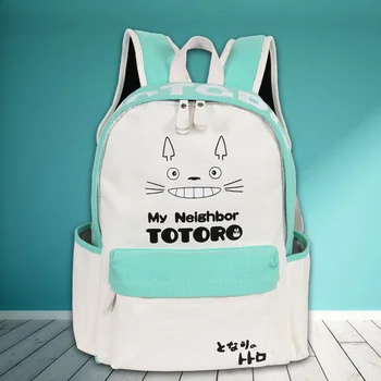 

2019 Anime Backpack Totoro 14 inch Laptop Backpack Student School Bags for Teenagers Vintage Mochila Rucksack Travel Daypack