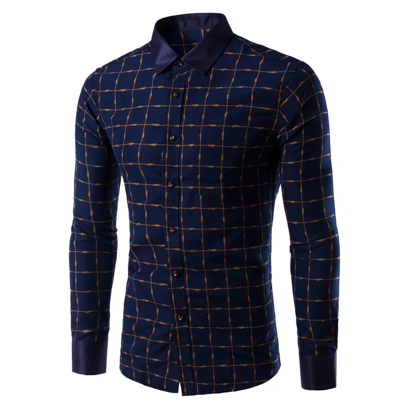 Spring Summer 2016 Mens Long sleeved Shirts Classic Business Casual