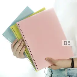 B5 цветной PP красочные розовый синий крышка сетки/пустой/точка/линейная Катушка ноутбук бинты планировщик список дел Органайзер