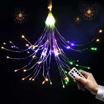 

LED Christmas Lights Battery Operated USB Remote Control Wedding Party Garland LED Fairy DIY Decorative Fireworks String Lights