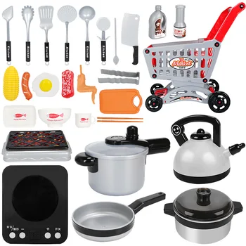 

9Pcs/15Pcs/20Pcs/24Pcs/36Pcs DIY Kids Kitchen Toys House Kitchen Toys Children Cooking Food Cookware Simulation Cutlery Set