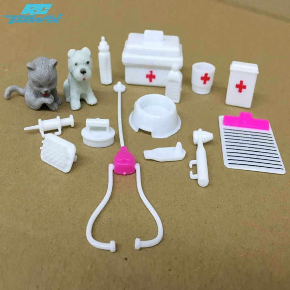 RCtown 15pcs Mini Medical Equipment Toys Set for Pet For Doll Accessories zk25