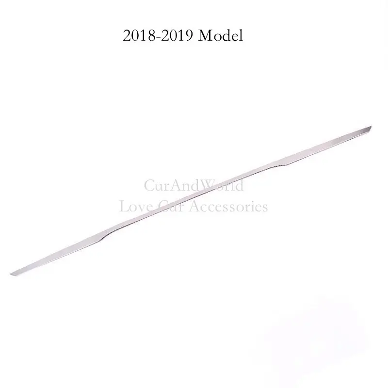 Stainless Steel Car Rear Trunk Cover Trim Decoration Tailgate Frame Garnish Strip for Volvo XC60 2011 Auto Accessories - Цвет: 02 2018-2019 Model
