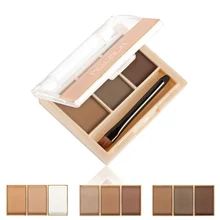 3 цвета пудра для бровей Палитра косметический корректор для бровей профессиональный водонепроницаемый макияж тени для век с кистью и зеркалом внутри
