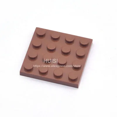 Brown 30pcs Развивающие игрушки для детей 3, 4, 5, 6-99 лет, пластиковые блоки, кирпичи 4X4, базовая пластина, Набор развивающих игрушек Diy, 30 шт./лот - Цвет: Brown 30pcs