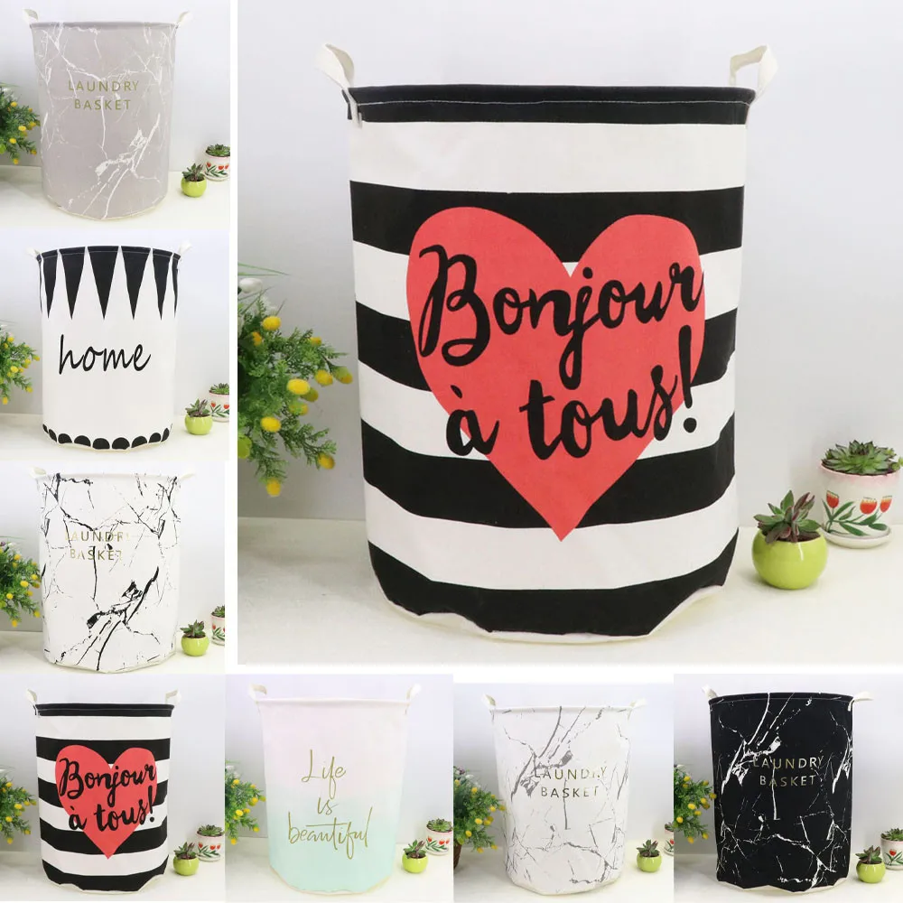 

Waterproof Canvas Sheets Laundry Clothes Laundry Basket Storage Basket Folding Storage Box Clothes Storage Laundry Basket # Z
