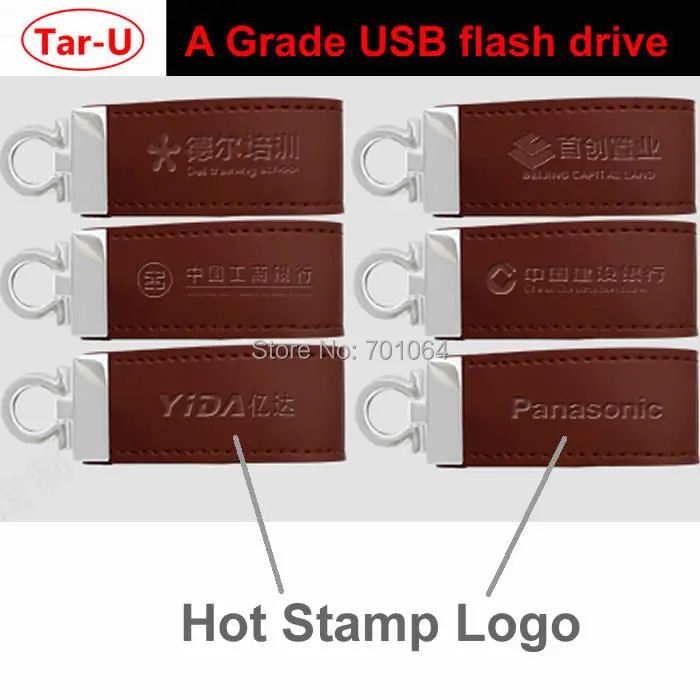 Натуральная искусственная кожа USB флеш-накопитель 4 ГБ 8 ГБ 16 ГБ 32 ГБ коммерческий Флешка креативный 64 Гб usb флешка