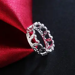Оптовая продажа, с посеребрением животного Твердые кольца очаровательные Модные женские серебряные украшения Свадебная вечеринка Милые